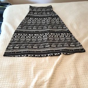 Tribal Print Maxi Skirt